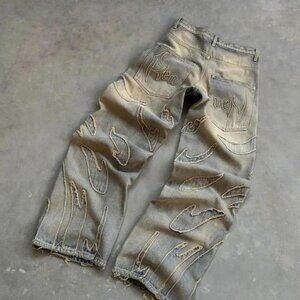 Other Men's Grey and Brown Jeans